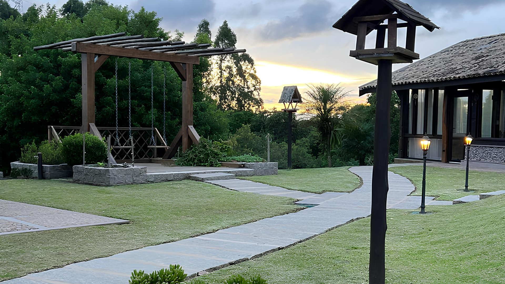 Jardins ao entardecer